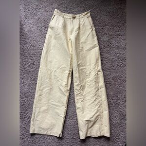 Auteur butter yellow wide leg pants